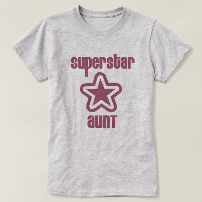 Camiseta Tía de la superestrella (Diseño del anverso)