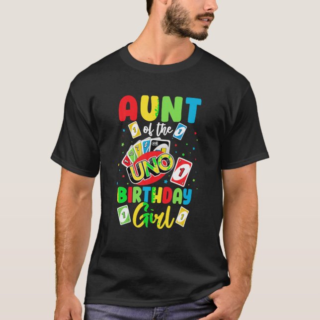 Camiseta Tía de la tía Chica de cumpleaños 1 (Anverso)