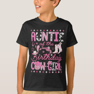 Camiseta Tía de la vaquera de cumpleaños rosa rodeo occiden