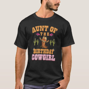 Camiseta Tía de la vaquera del cumpleaños Chicas con tema o