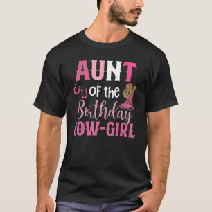 Camiseta Tía de la vaquera del cumpleaños Rodeo vaquera 1er