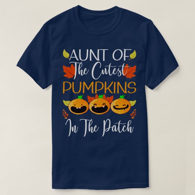 Camiseta Tía De Las Calabazas Más Cuidadosas Del Parche (Diseño del anverso)