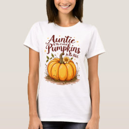 Camiseta Tía de las calabazas más graciosas del parche