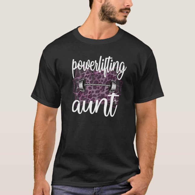 Camiseta Tía De Levantamiento Poderoso Mejor Tía De Levanta (Anverso)