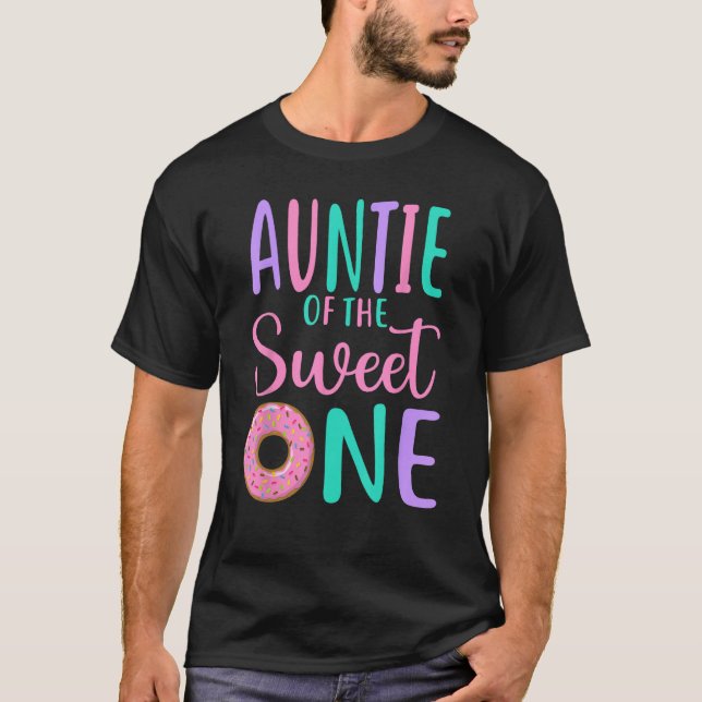 Camiseta Tía de los dulces, una tía, Chica de cumpleaños, D (Anverso)