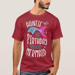Camiseta Tía De Los Regalos De La Sirenita De Cumpleaños De
