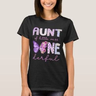 Camiseta Tía de pequeña señorita maravillosa mariposa 1er c