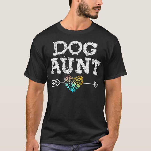 Camiseta Tía de Perro 2023: Perro orgulloso tía tee con alq (Anverso)