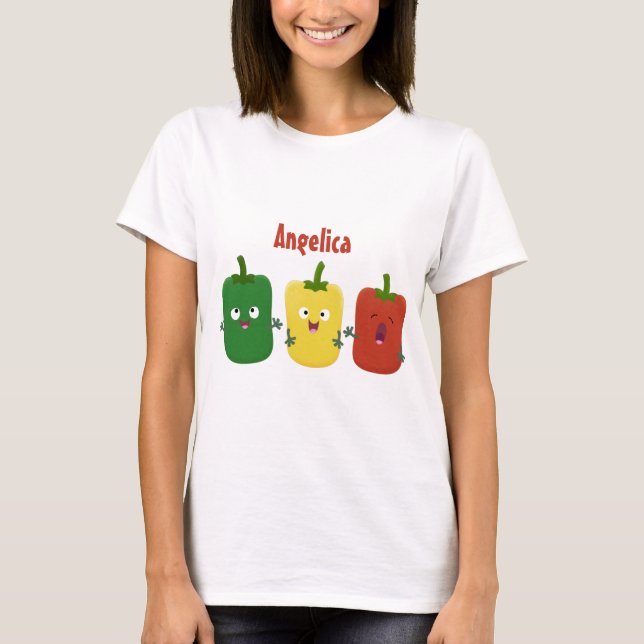 Camiseta Tía de pimiento picante capsicum trío canto person (Anverso)