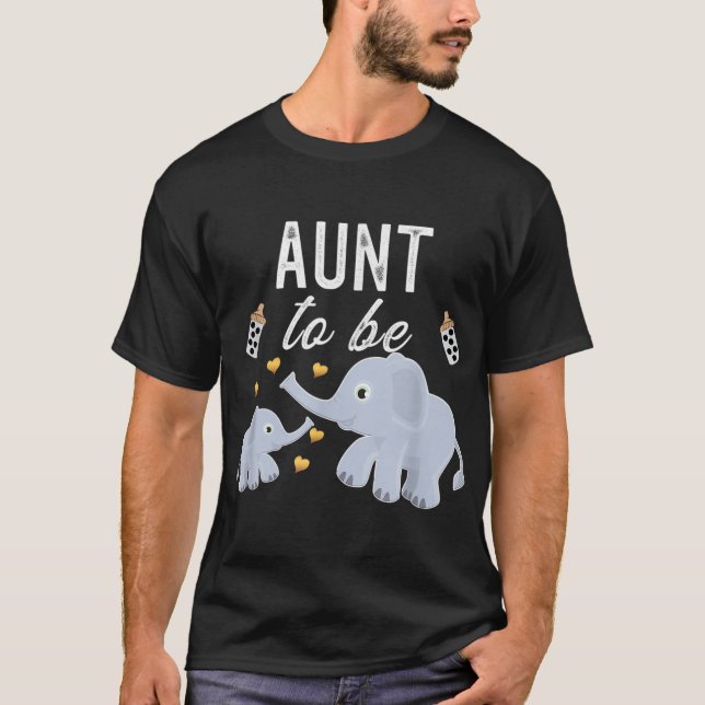 Camiseta Tía De Ser Elefante Baby Shower Tía (Anverso)