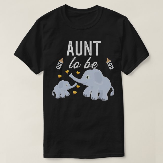 Camiseta Tía De Ser Elefante Baby Shower Tía (Diseño del anverso)
