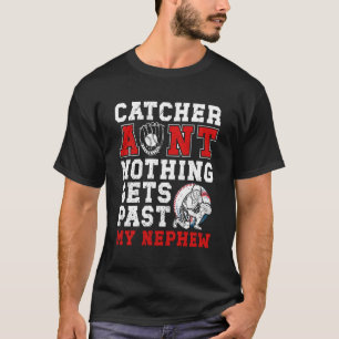 Camiseta Tía de un gato de béisbol orgullosa tía receptora 