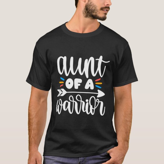 Camiseta Tía De Una Conciencia De Autismo De Guerrero (Anverso)