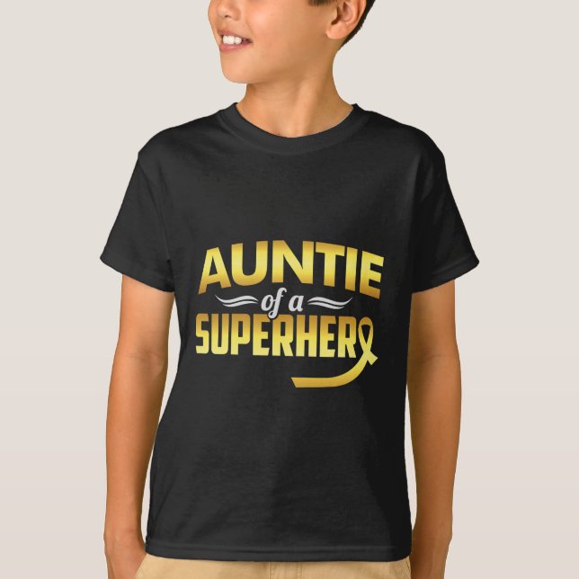 Camiseta Tía De Una Superheroína Concienciación Sobre El Cá (Anverso)