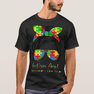 Camiseta Tía del Autismo Piezas de Rompecabezas Irrompibles