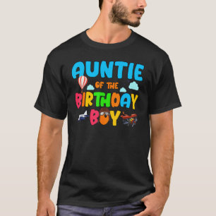 Camiseta Tía Del Ayudante De La Familia Del Avión De Birthd