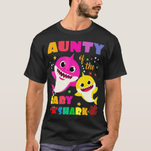 Camiseta Tía Del Bebé Tiburón Cumpleaños Tía Tiburón