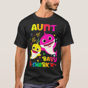 Camiseta Tía Del Bebé Tiburón Cumpleaños Tía Tiburón _1