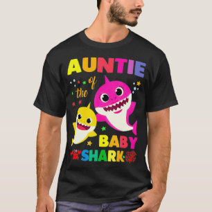 Camiseta Tía Del Bebé Tiburón Cumpleaños Tía Tiburón _5