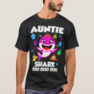 Camiseta Tía Del Bebé Tiburón Cumpleaños Tía Tiburón _6