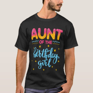 Camiseta Tía Del Chica De Cumpleaños Dulce Donut Doughnut