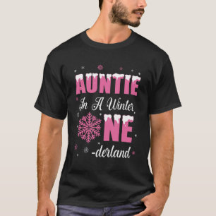 Camiseta Tía Del Chica De Cumpleaños Invierno De Onederland