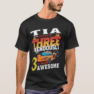 Camiseta Tia Del Coche De Carreras De Niño De Cumpleaños De