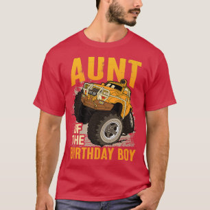 Camiseta Tía del Cumpleañero Camión Monstruo Cumpleaños