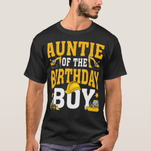Camiseta Tía Del Cumpleañero Construcción Coordinada