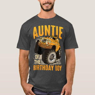 Camiseta Tía del cumpleañero Monster Truck Cumpleaños 