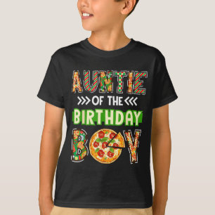Camiseta Tía del cumpleañero niño amante de la pizza fiesta
