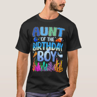 Camiseta Tía del cumpleaños Acuario Animales Marinos