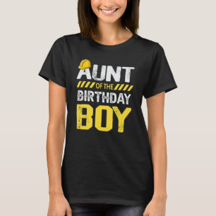 Camiseta Tía del cumpleaños de construcción de niño