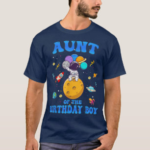 Camiseta Tía Del Cumpleaños Del Astronauta Espacial 