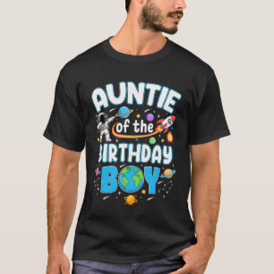 Camiseta Tía Del Cumpleaños Del Astronauta Familia Espacio