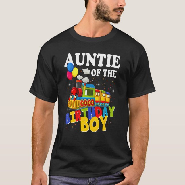 Camiseta Tía Del Cumpleaños Del Ferrocarril (Anverso)