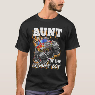 Camiseta Tía del cumpleaños del niño monstruo Camión Gi