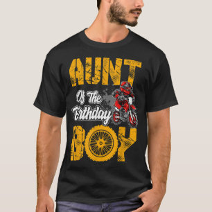 Camiseta Tía del cumpleaños del niño Tee Dirt Bike Bday Mat