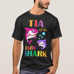 Camiseta Tia del cumpleaños del tiburón bebé Tia Shark's