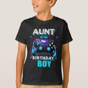 Camiseta Tía Del Cumpleaños Niño Coincidente Familia Video
