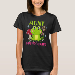 Camiseta Tía Del Cumpleaños Para El Nacimiento De Rana De H
