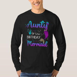Camiseta Tía Del Día de la Madre De Cumpleaños De La Sireni