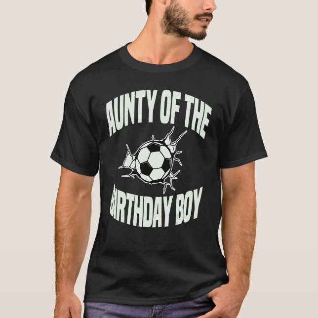 Camiseta Tía Del Equipo De Fútbol De Birthday Fiesta F (Anverso)