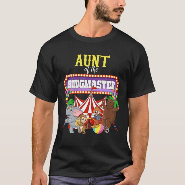 Camiseta Tía Del Fiesta Del Circo De Los Niños Ringmaster D (Anverso)