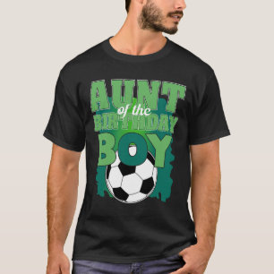 Camiseta Tía Del Grupo De Fútbol Del Cumpleaños Partido Fam