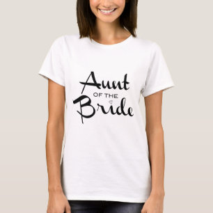 Camiseta Tía del guión negro retro de novia