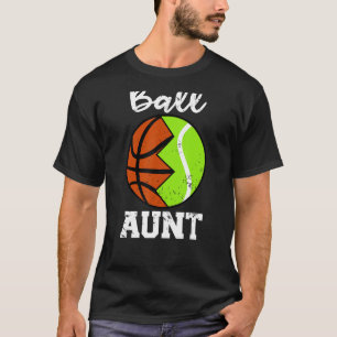 Camiseta Tía del jugador de tenis de Ball Aunt Basketball