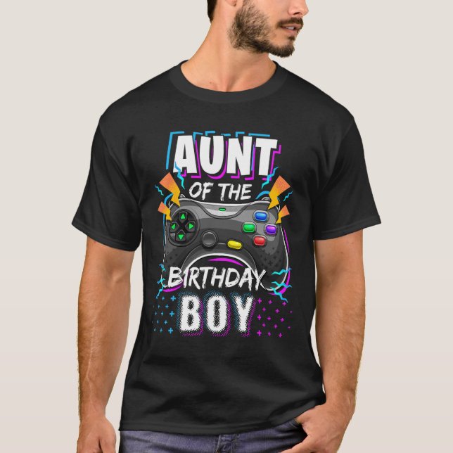 Camiseta Tía Del Nacimiento Del Videojuego De Birthday (Anverso)