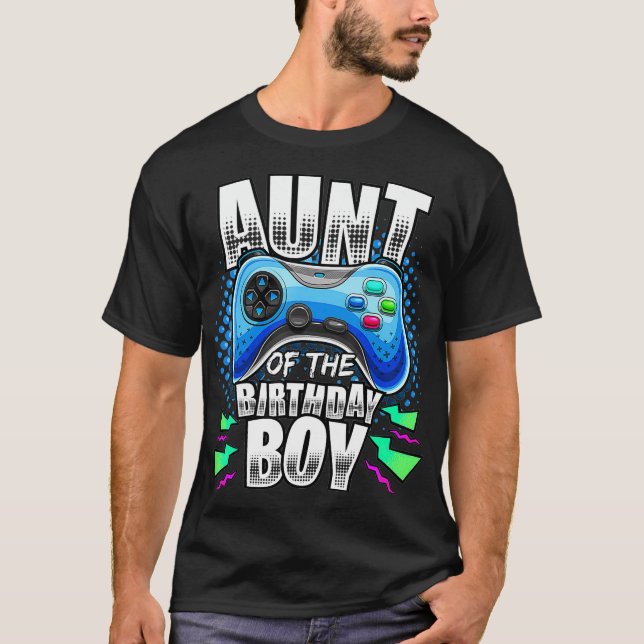 Camiseta Tía del nacimiento del videojuego de cumpleaños (Anverso)