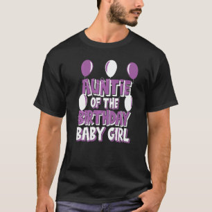 Camiseta Tía Del Nacimiento Niña Niña Niña Niñera Fiesta